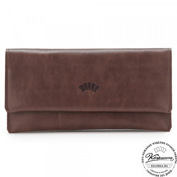 Кожаное портмоне "Манхэттен" (коричневое). фото 1